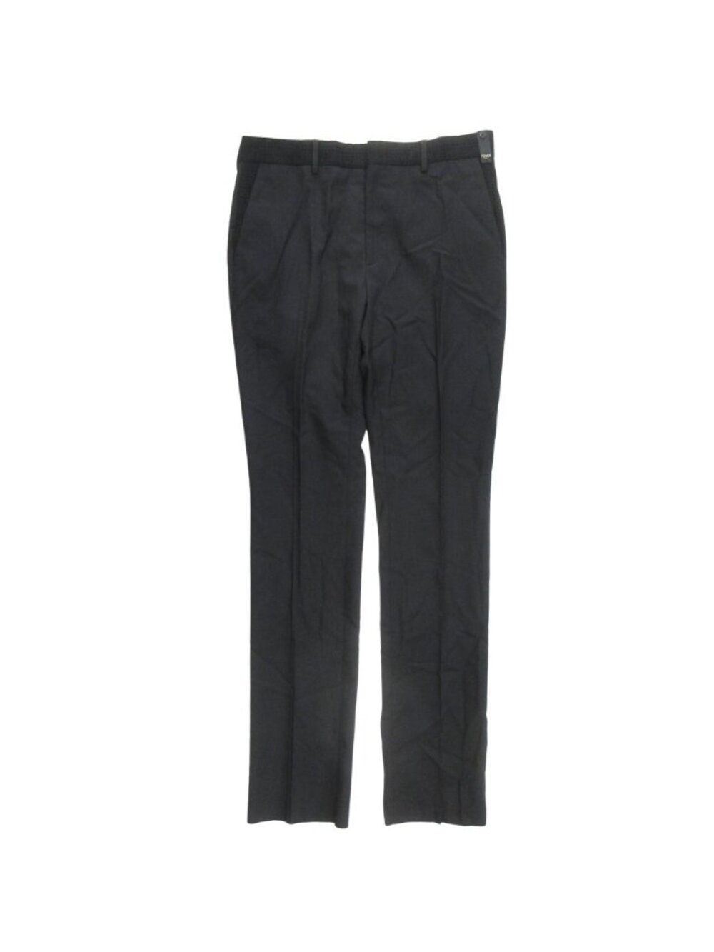 Fendi Perforated Trousers Pants Logo 48 Black